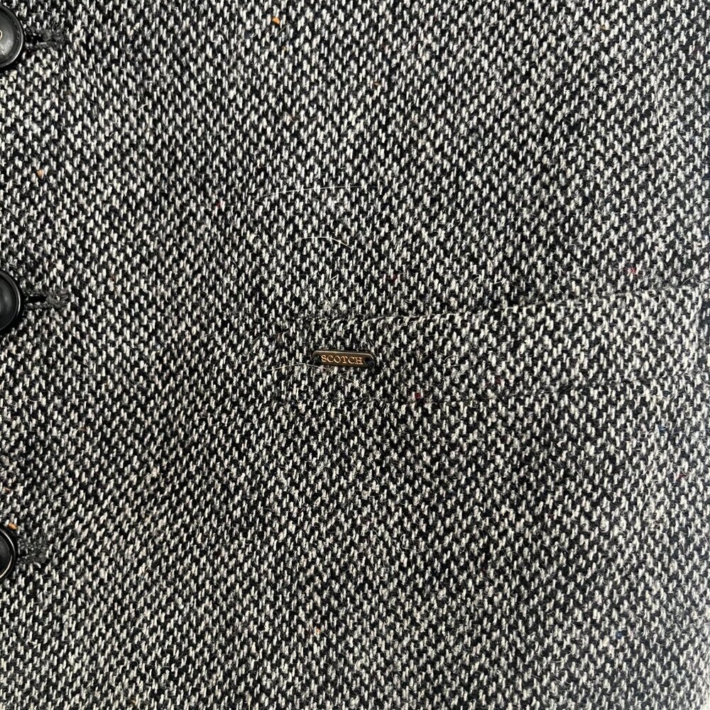 Scotch & Soda Gray Herringbone Wool Vest - Picture 7 of 7